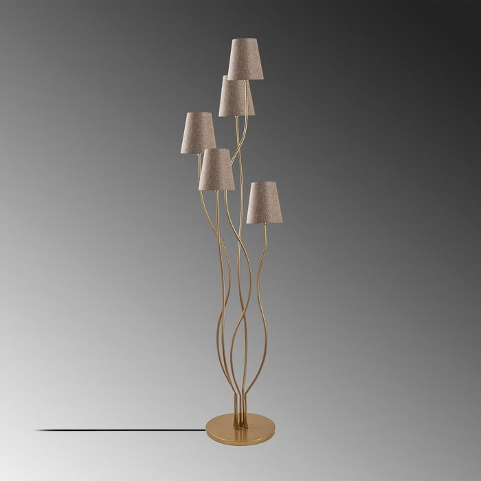 Opviq Bonibon - 13241 Lámpara de pie Dorado y beige